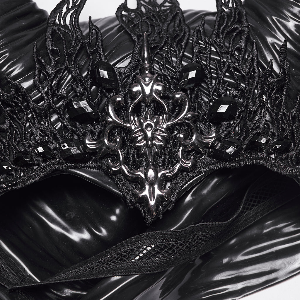 WS-792FSF Gothic Accessories Horned Headdress with Chain Fringe Details