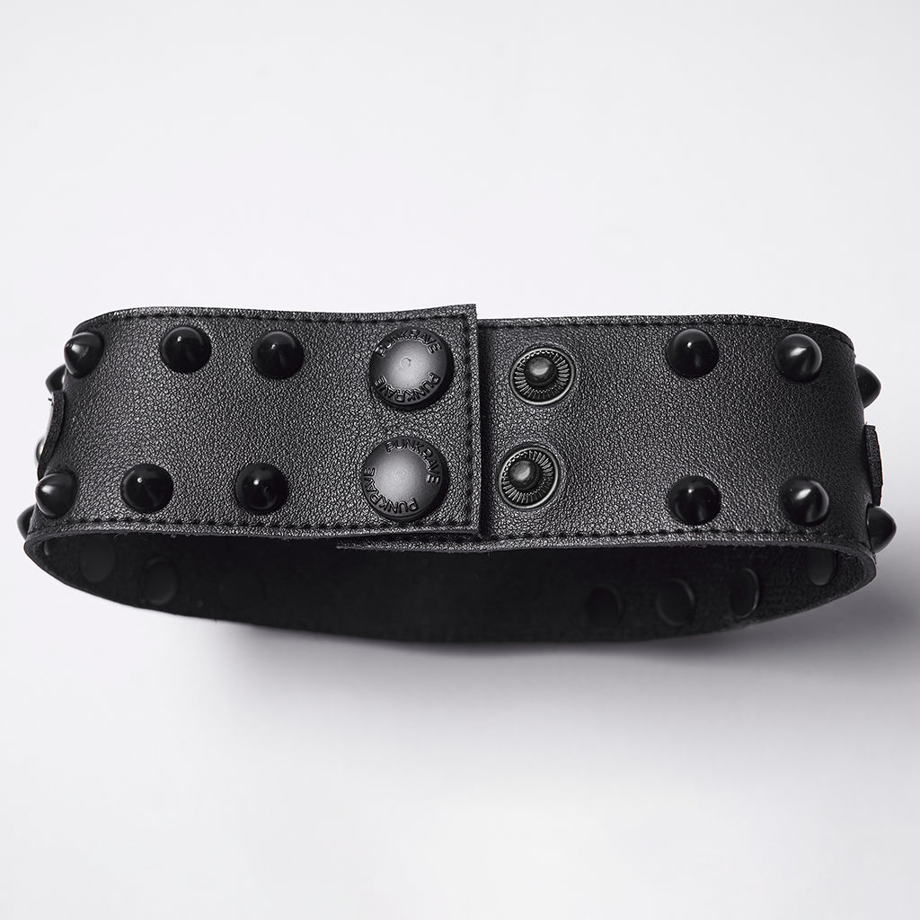 WS-799LHF Punk Accessories Gothic Eye Choker with Spikes and Chains
