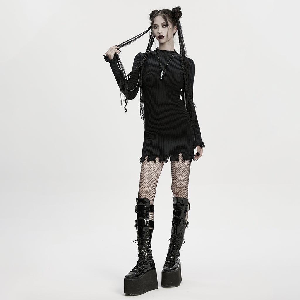 WS-801FSF Gothic Accessories Black Lace Ribbon Hair Extension Clip