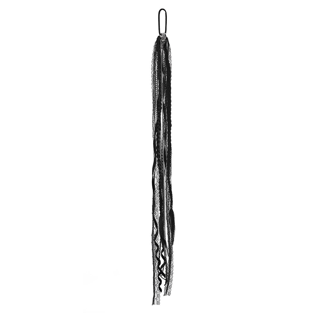 WS-801FSF Gothic Accessories Black Lace Ribbon Hair Extension Clip