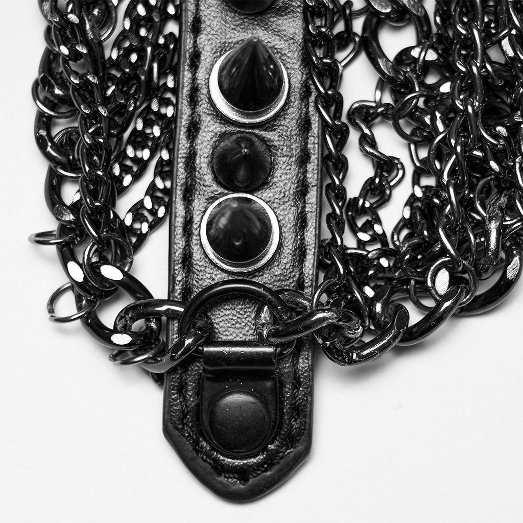 WS-813FSF Punk Accessories Spiked Chain Headdress Gothic Headpiece Statement Jewelry
