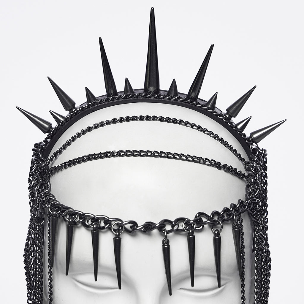 WS-813FSF Punk Accessories Spiked Chain Headdress Gothic Headpiece Statement Jewelry