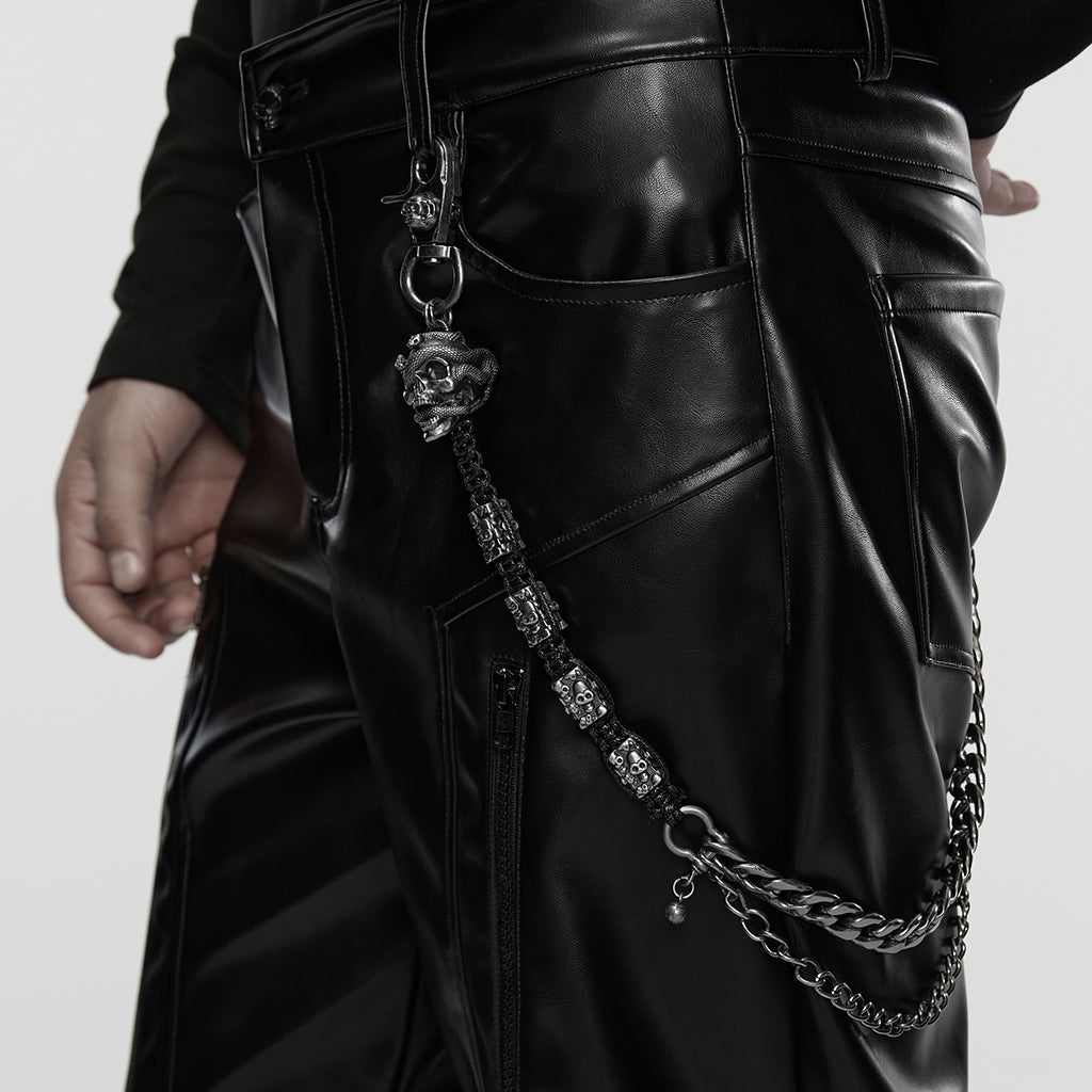 WS-839QTM Vintage Skull Chain Punk Accessories Multi-Layered Biker Wallet Chain