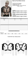 WS-853BDM Punk Accessories Leather Armor Harness Gothic Shoulder Straps