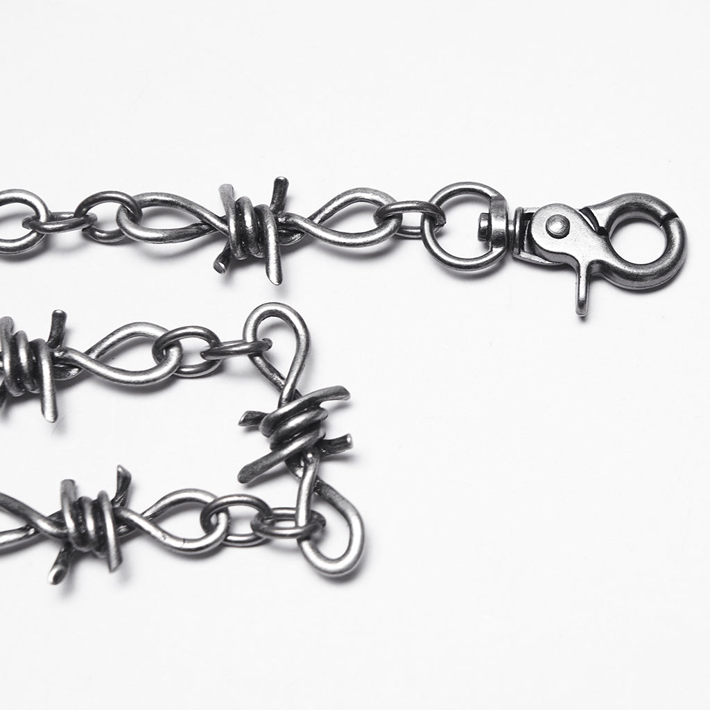 WS-858QTM Edgy Spider Chain with Barbed Wire Punk Accessories