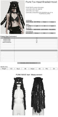 WS-865FSF Punk Accessories Masked Harness Outfit with Fur Dreads and Chains