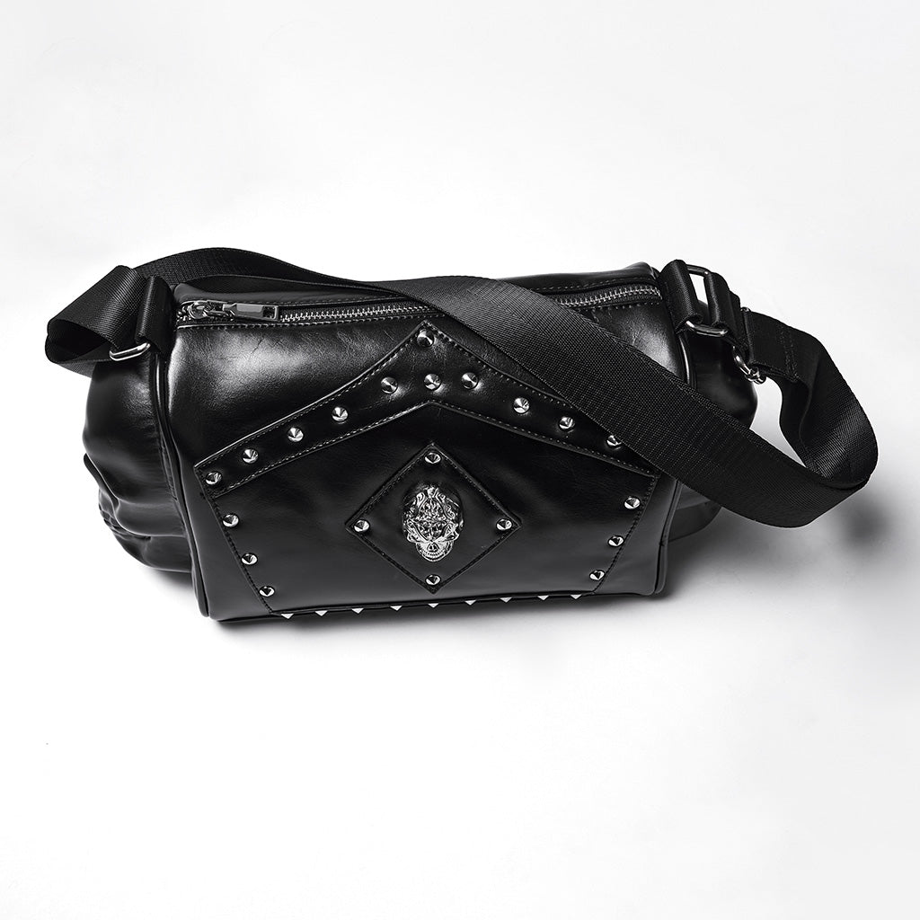 WS-867BBF Gothic Skull Studded Leather Crossbody Punk Accessories Bag