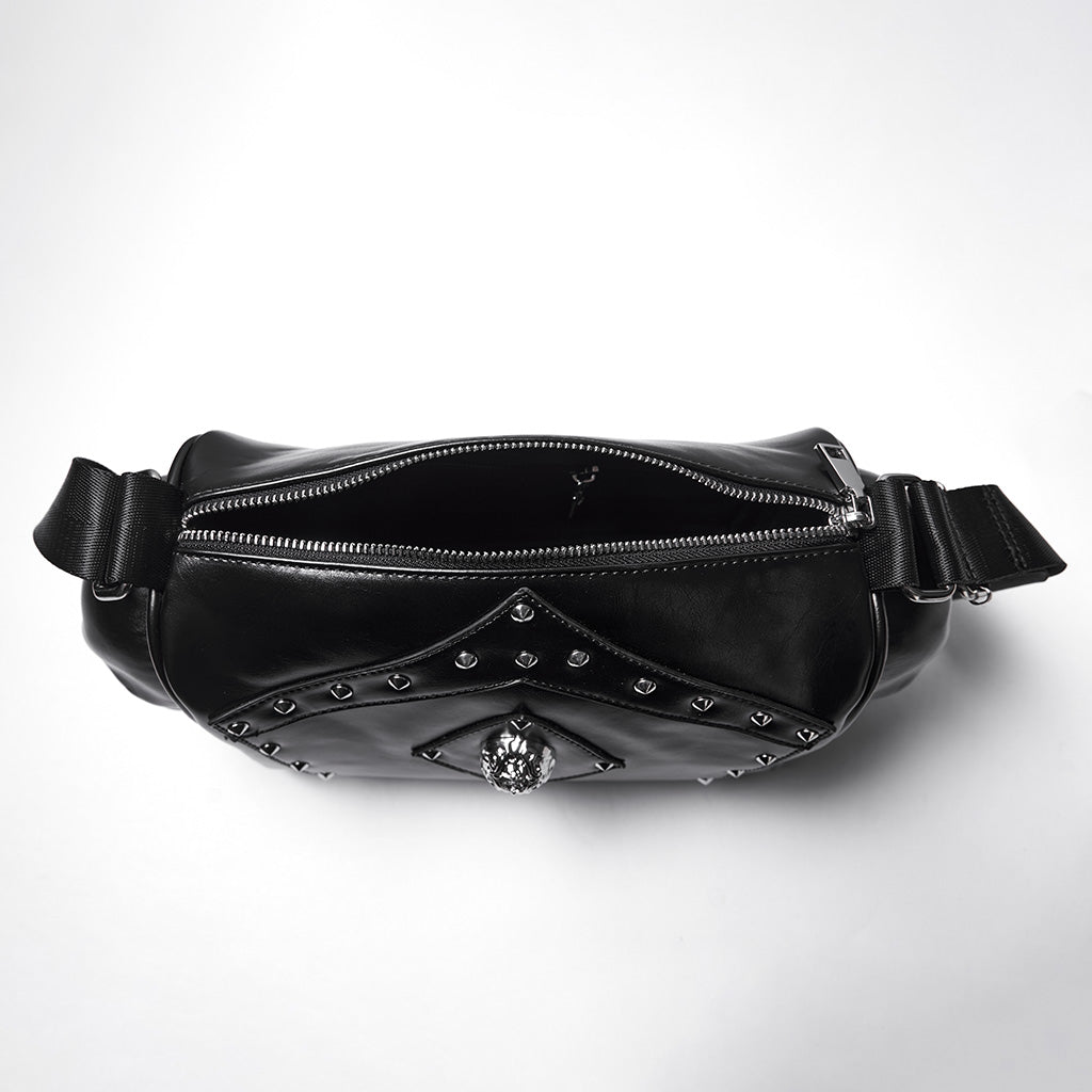 WS-867BBF Gothic Skull Studded Leather Crossbody Punk Accessories Bag