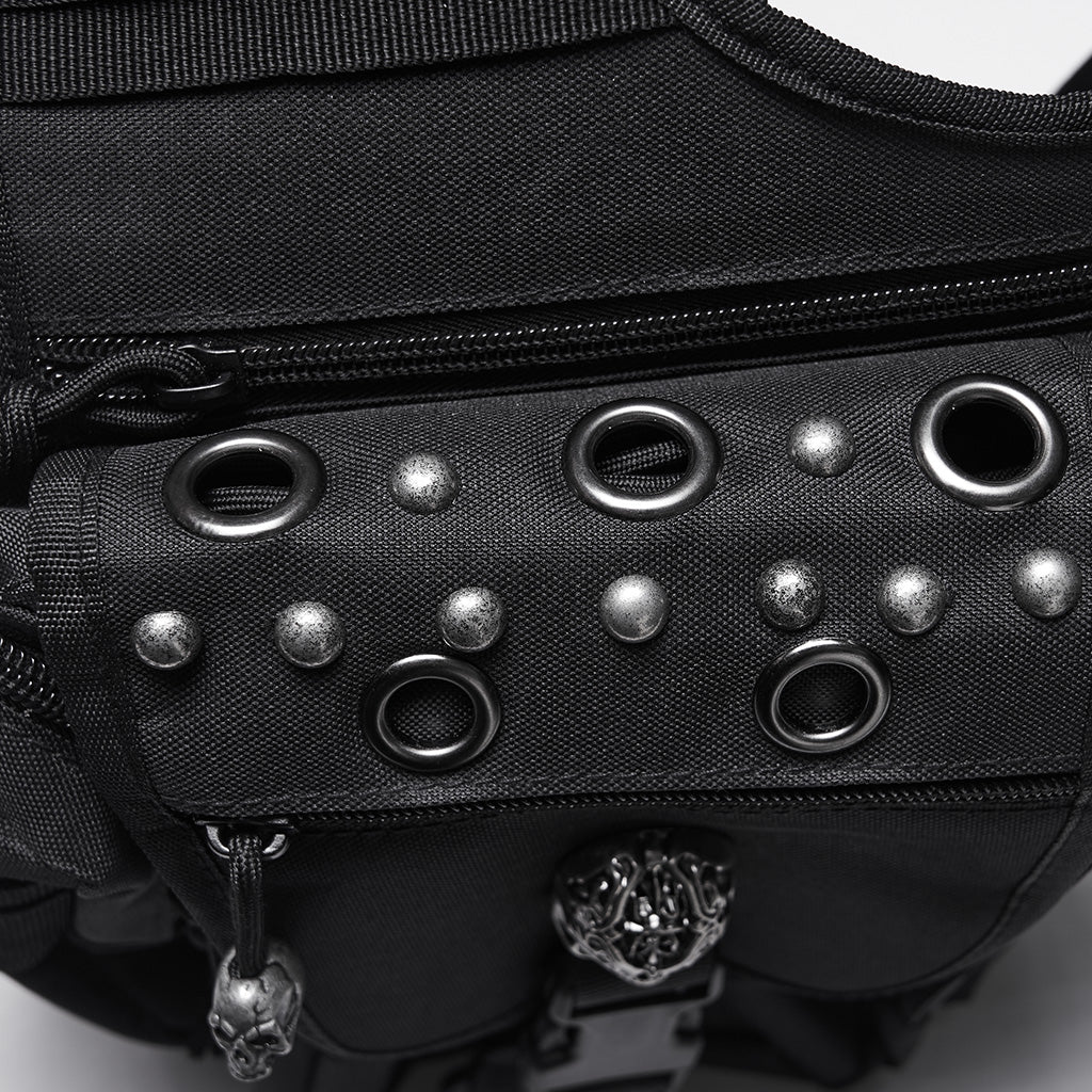 WS-869BB Gothic Punk Skull Studded Waist Bag Hip Accessory