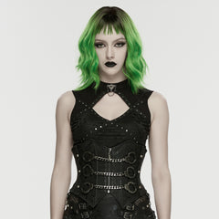 WS-880YDF Edgy Punk Corset with Chains and Laces Gothic Style