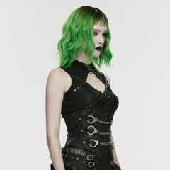 WS-880YDF Edgy Punk Corset with Chains and Laces Gothic Style