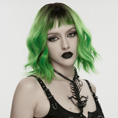 WS-886LHF Edgy Skull Chain Necklace Punk Accessories Gothic Statement Piece