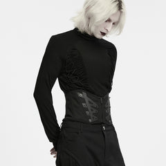 WS-932YDM Gothic Punk Corset with Zipper and Lace Detailing
