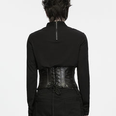 WS-947YDM Gothic Black Rivet Strap Punk Corset Top for Men