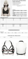 WS-964QTF Gothic Strappy Harness Top with Crosses Punk Accessories