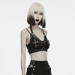 WS-964QTF Gothic Strappy Harness Top with Crosses Punk Accessories