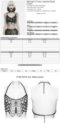 WS-973QTF Gothic Chain Fringe Bralette Skirt Set Punk Accessories