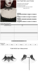 WS-978LHF Gothic Black Lace Choker Necklace Punk Accessories for Women