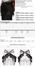 WS-986YDF Gothic Accessories High Waist Leather Shorts with Lace and Rose Details