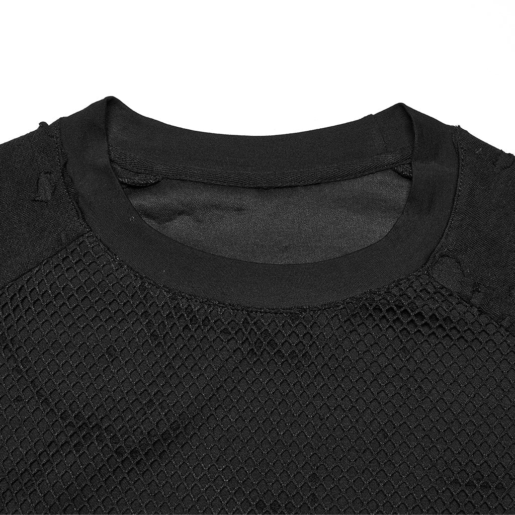 WT-1007BXM Edgy Punk Vests with Rivet Detailing and Chest Pocket Design