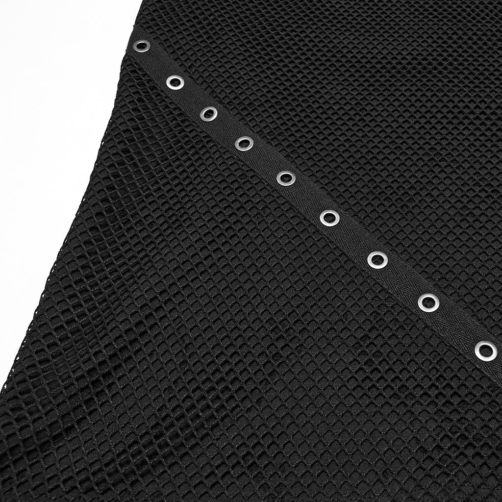 WT-1007BXM Edgy Punk Vests with Rivet Detailing and Chest Pocket Design