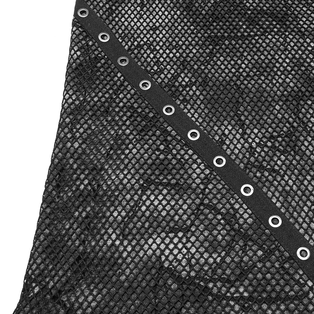 WT-1007BXM Edgy Punk Vests with Rivet Detailing and Chest Pocket Design