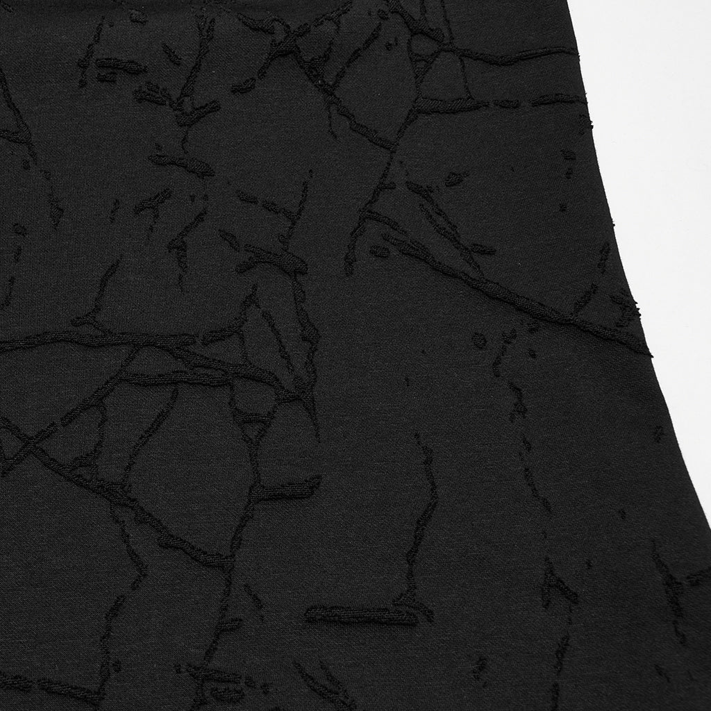 WT-1008DQM Edgy Hooded Punk T-Shirts with Buckle Strap Detailing