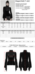 WT-1021TCF Gothic Jacket Victorian Velvet Lace Flared Sleeve Coat