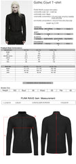 WT-1138TCM Black Lace Up High Collar Gothic Shirts for Men