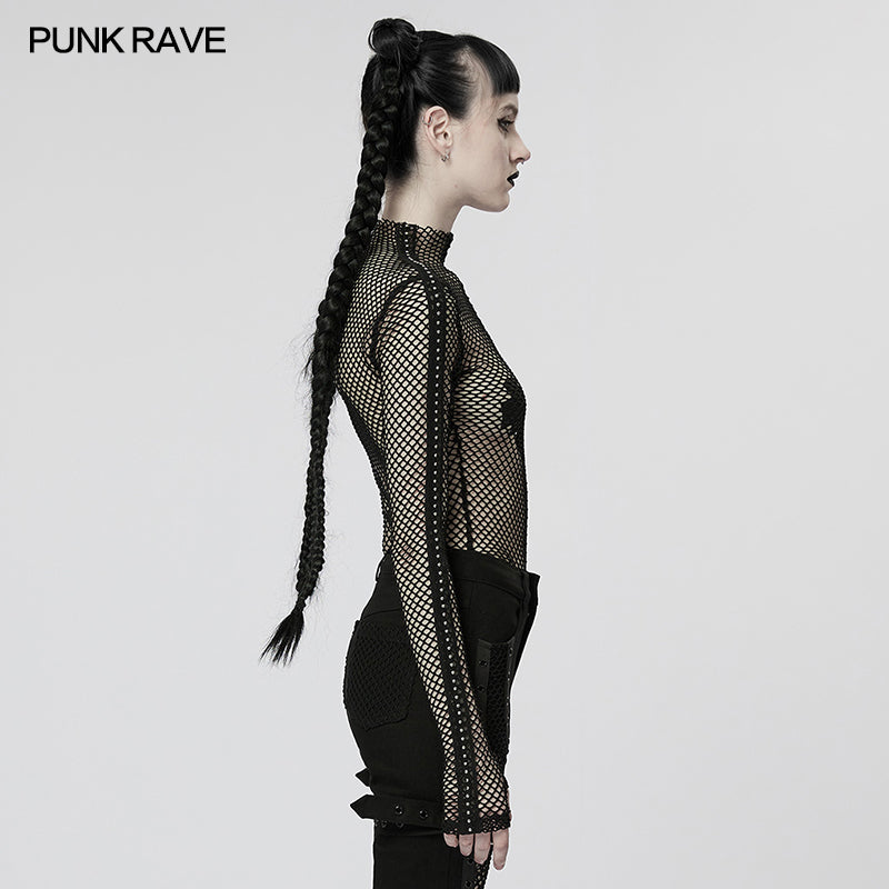 Punk Rave WT-760TCF Sexy Elastic Mesh T-shirt