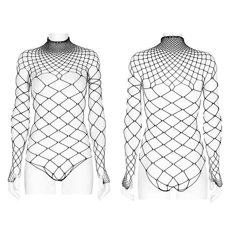 WT-782TCF Punk one-piece mesh T-shirt