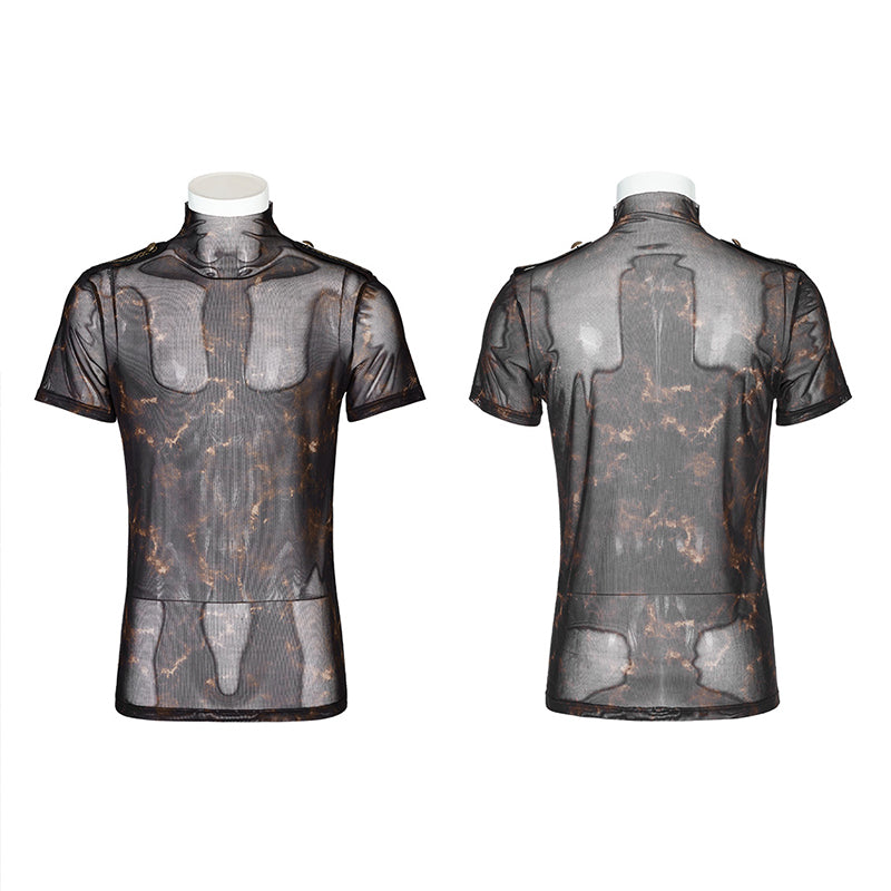 WT-802DQM Doomsday printed mesh T-shirt