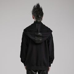 WT-844WYM Gothic Hooded Punk Sweater with Ring Accents