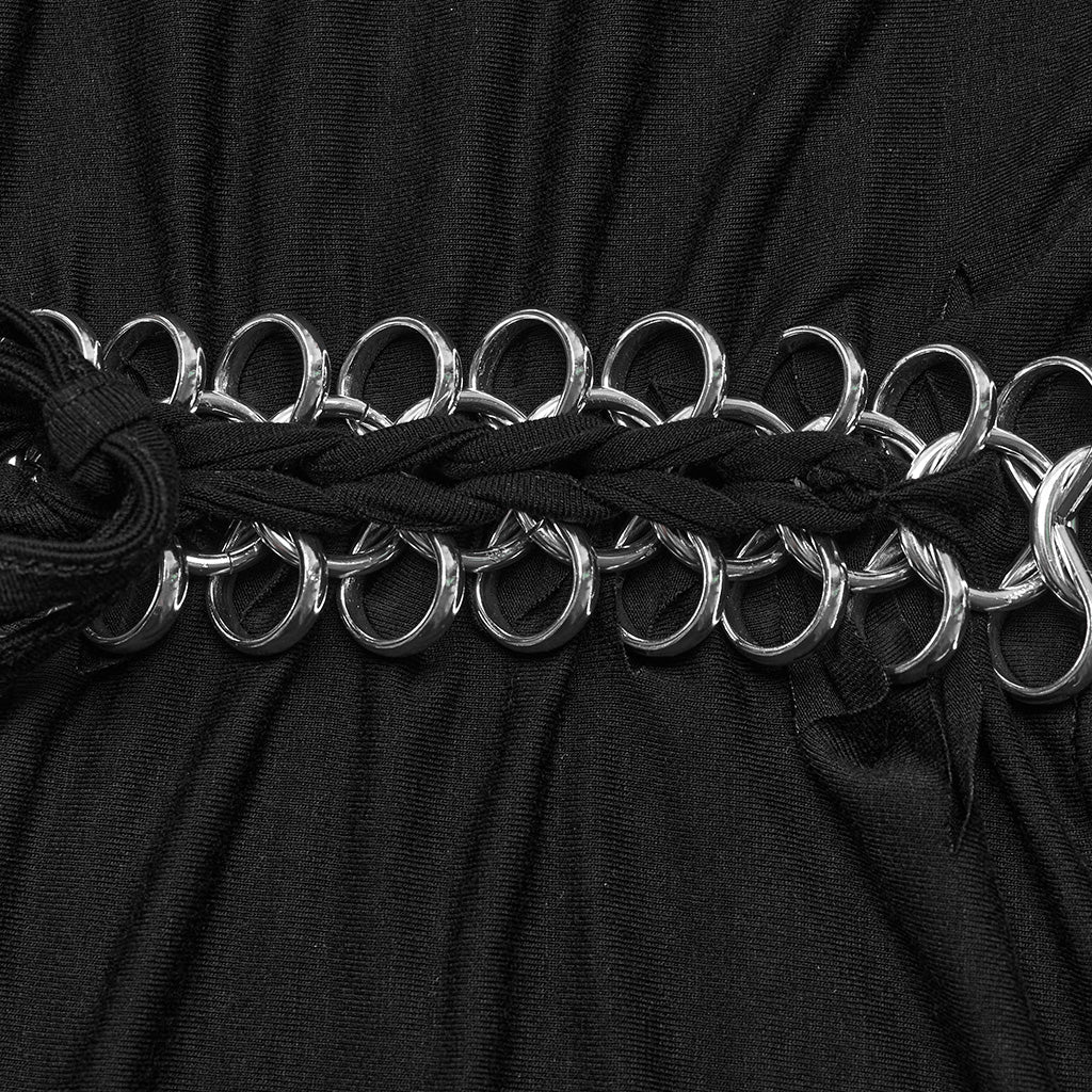 WT-852TDF Edgy Gothic Chain Halter Punk T-Shirt Cropped Top?-??Punk Rave Clothing