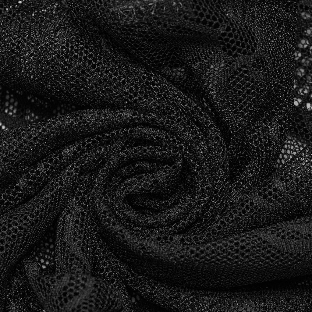 WT-871DQF Gothic Mesh See-Through black Lace Bodysuit Punk Accessories?-??Punk Rave Clothing