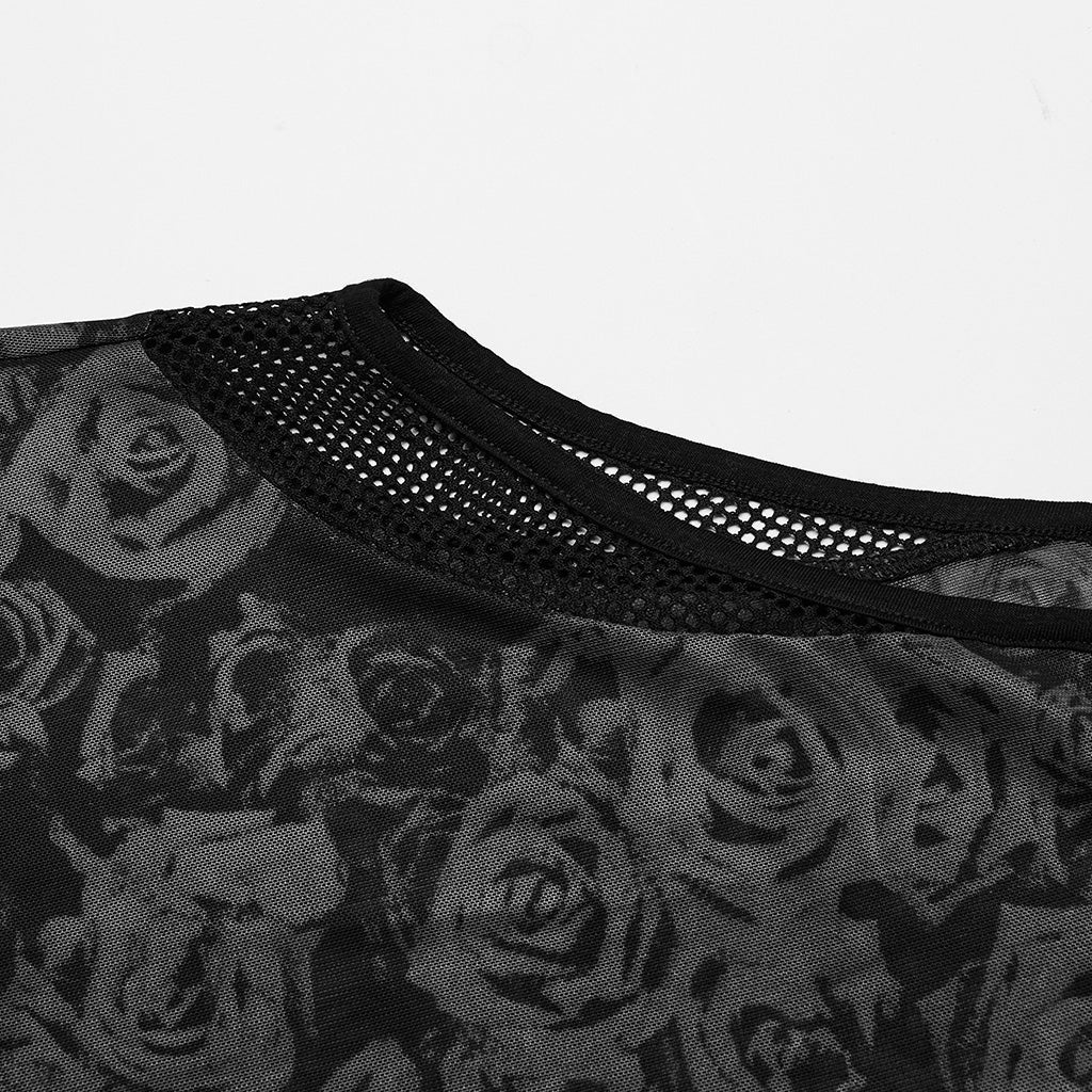WT-871DQF Gothic Mesh See-Through black Lace Bodysuit Punk Accessories?-??Punk Rave Clothing
