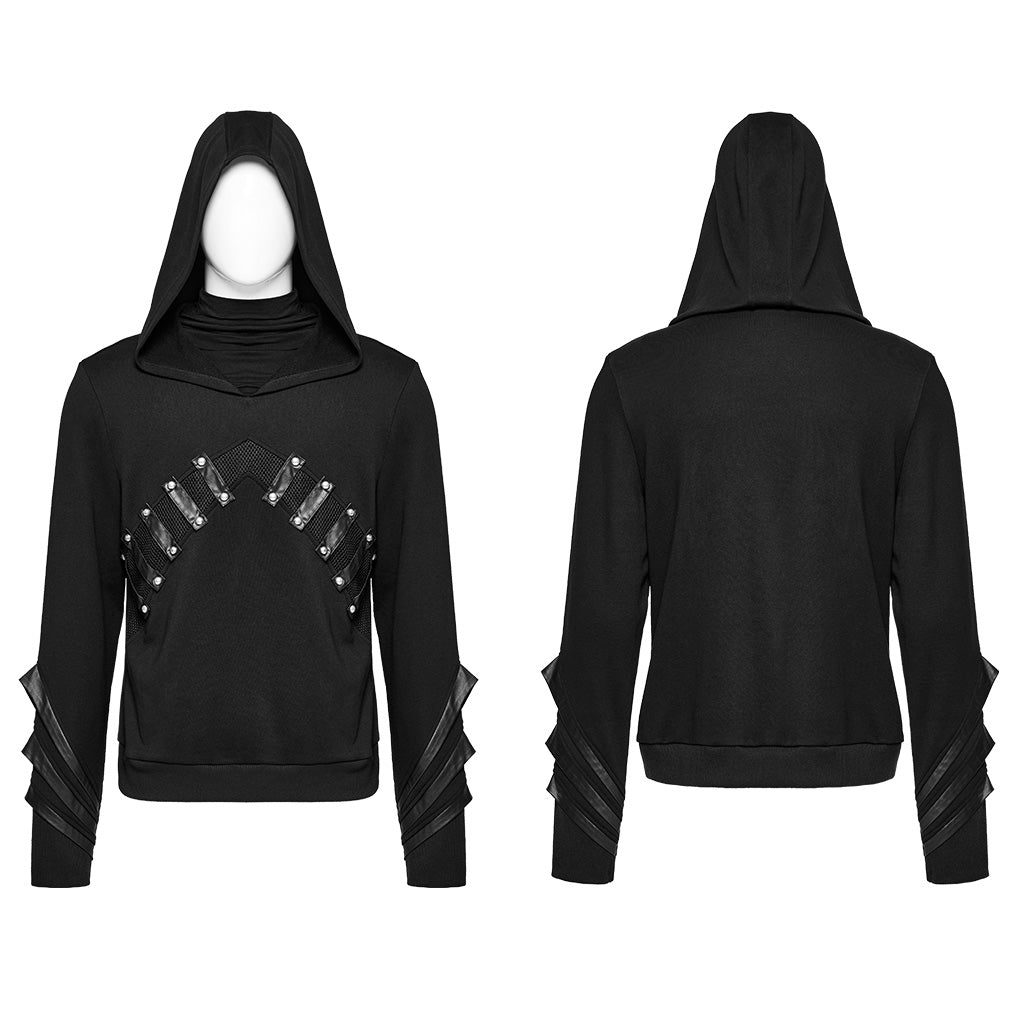 WT-889WYM Gothic Punk Sweater with Edgy Rivet Details?-??Punk Rave Clothing