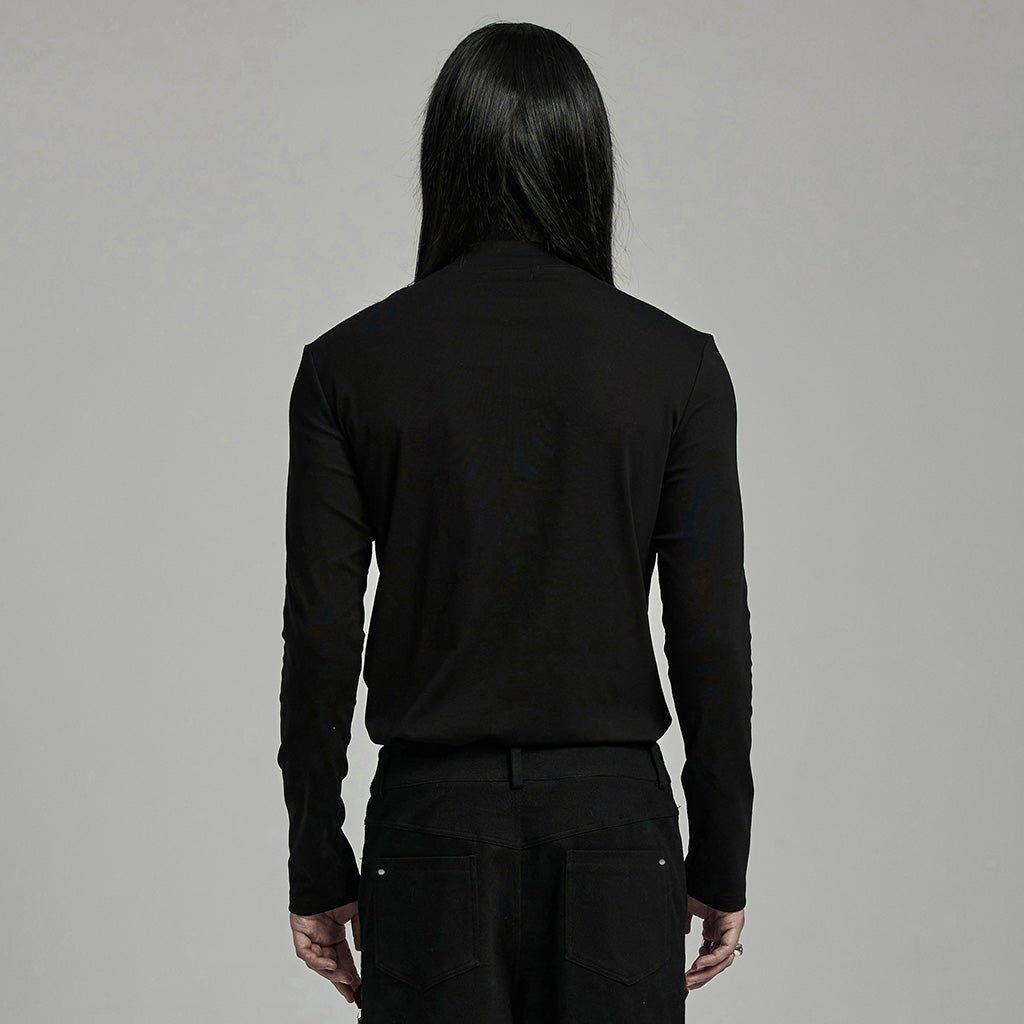 WT-896TCM Gothic Lace-Up Long Sleeve Punk T-Shirts for Men?-??Punk Rave Clothing