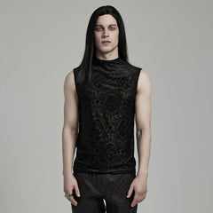 WT-909BXM Dark Elegance Sleeveless Gothic Pattern Shirt