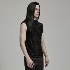 WT-909BXM Dark Elegance Sleeveless Gothic Pattern Shirt