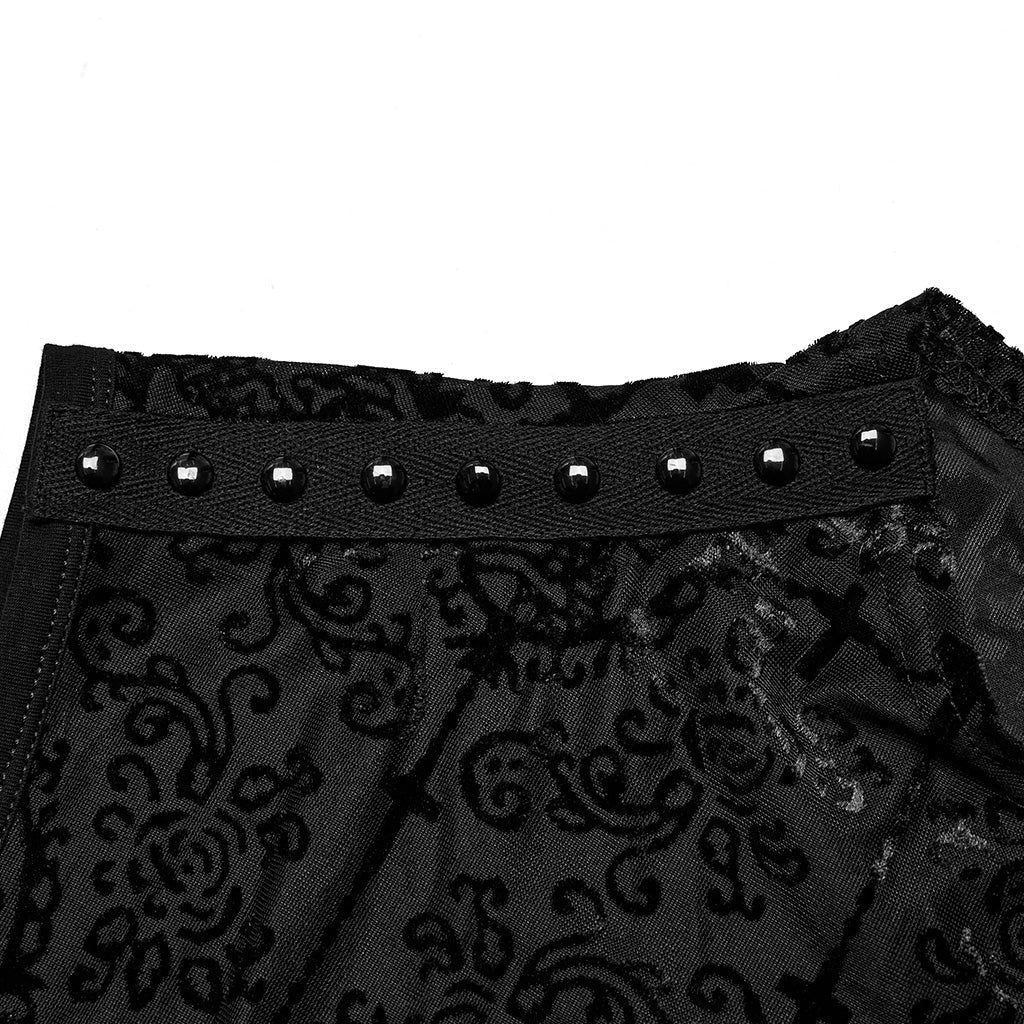 WT-909BXM Dark Elegance Sleeveless Gothic Pattern Shirt?-??Punk Rave Clothing