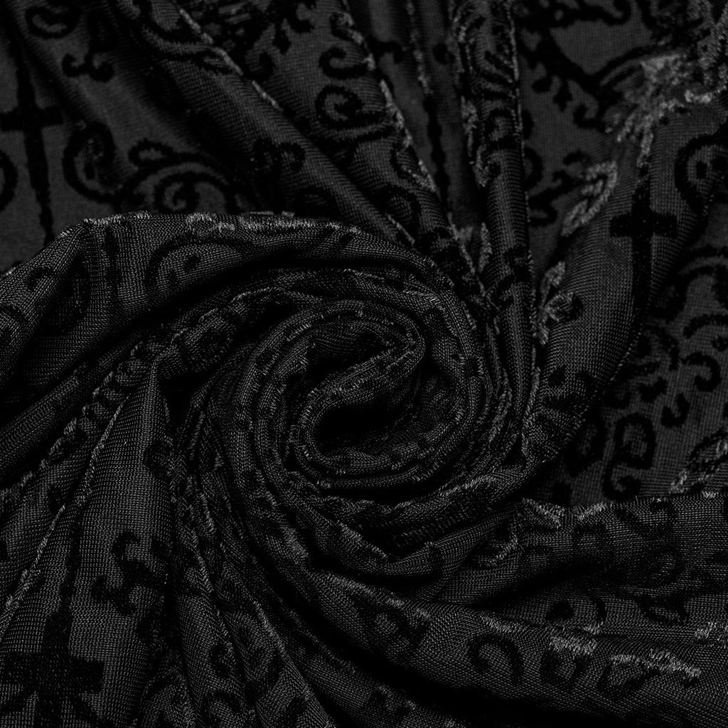 WT-909BXM Dark Elegance Sleeveless Gothic Pattern Shirt?-??Punk Rave Clothing