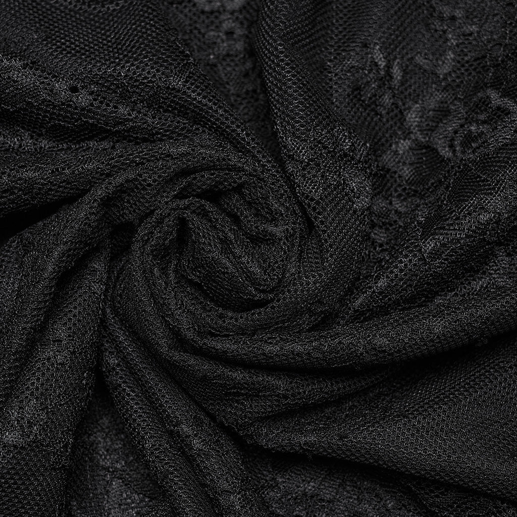 WT-926TCF Gothic Lace Ruffle Shirt Sheer Victorian Style Top?-??Punk Rave Clothing
