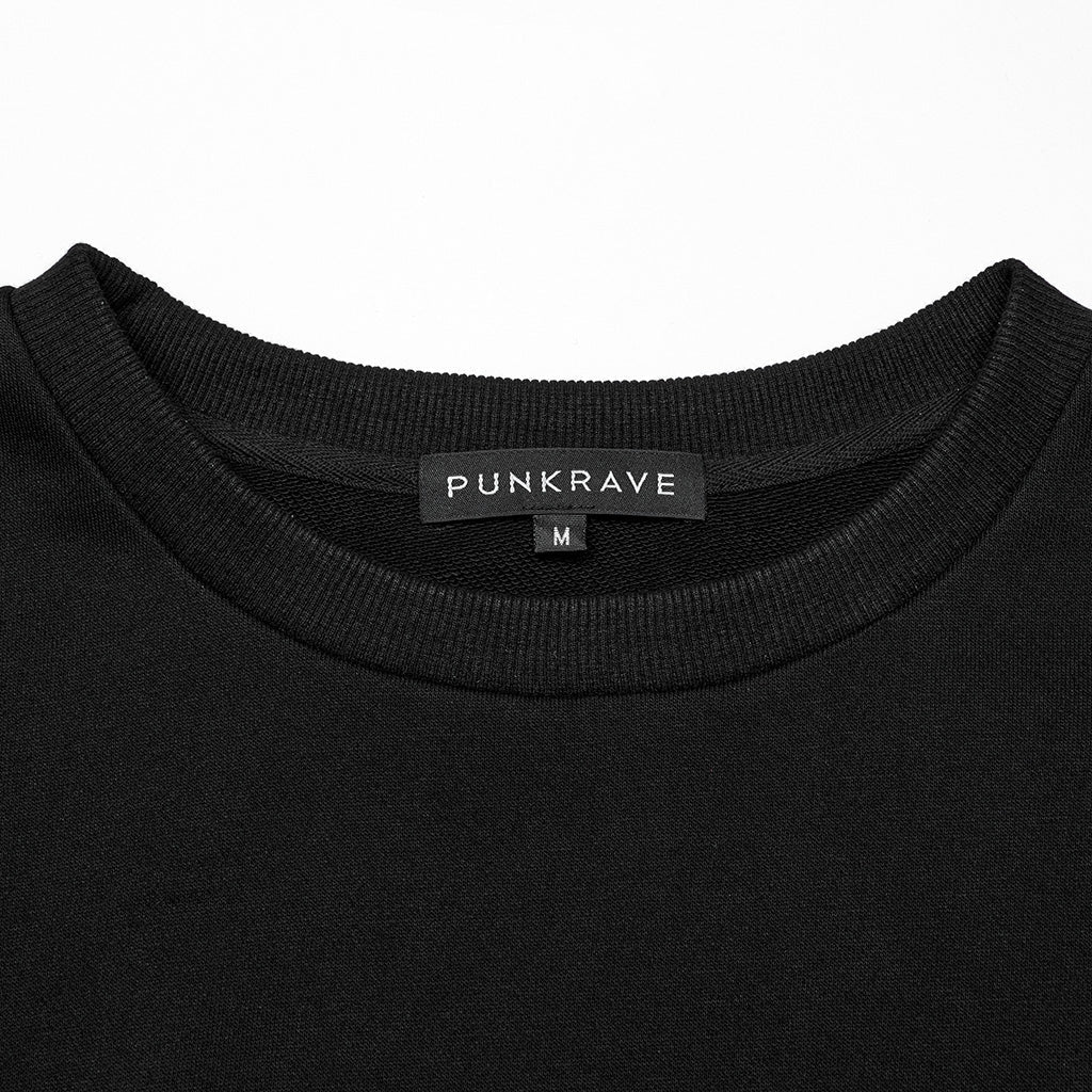 WT-930TCM Edgy Black Mesh Layered Punk T-Shirt?-??Punk Rave Clothing