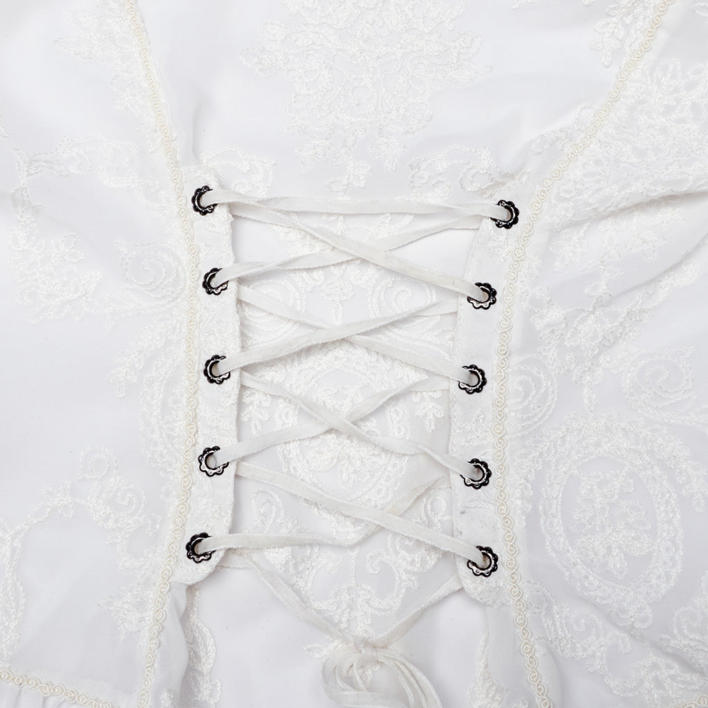 WY-1267CCF Punk Rave Gothic Lace Shirt Victorian Style black Blouse?-??Punk Rave Clothing