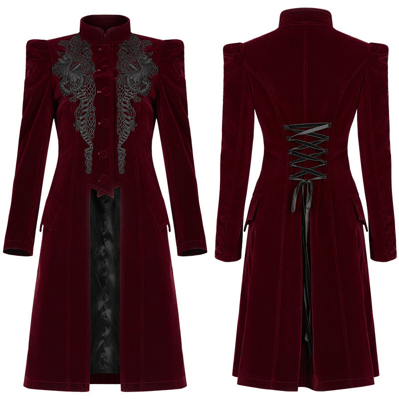 WY-1306ECF Goth Mid Length Coat