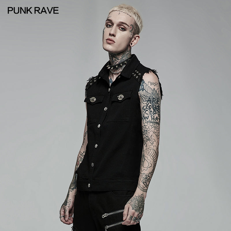 WY-1361MJM Punk Daily Wear Simple Vest