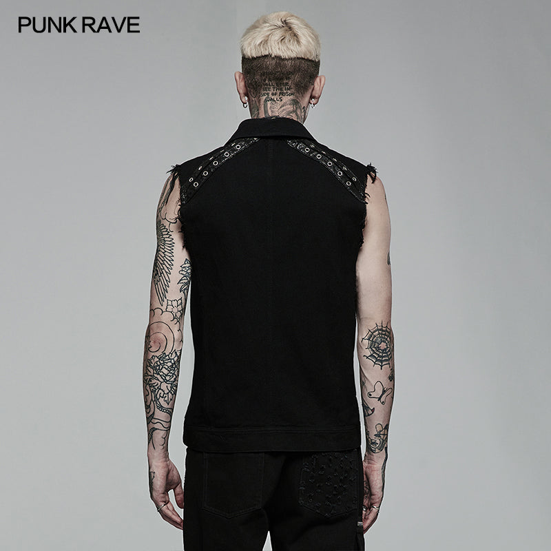 WY-1361MJM Punk Daily Wear Simple Vest