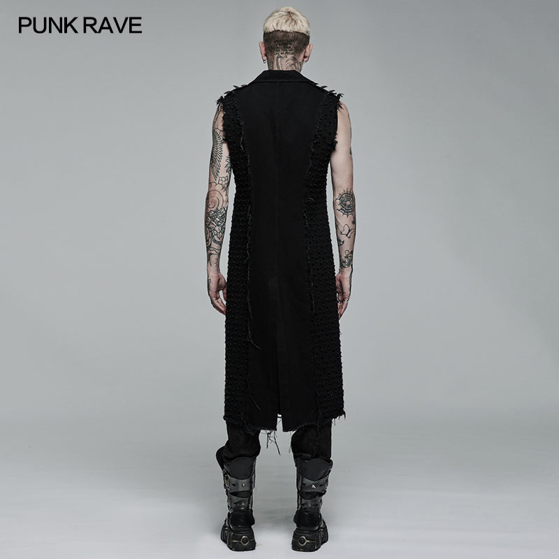 WY-1369MJM Punk old medium length vest