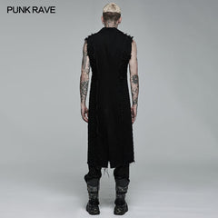 WY-1369MJM Punk old medium length vest